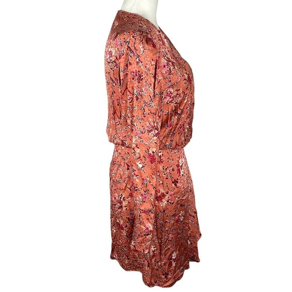 ISABEL ETOILE MARANT BAIKAL FLORAL JACQUARD WRAP DRESS PINK NWT WOMEN'S SIZE 34 - Picture 11 of 16
